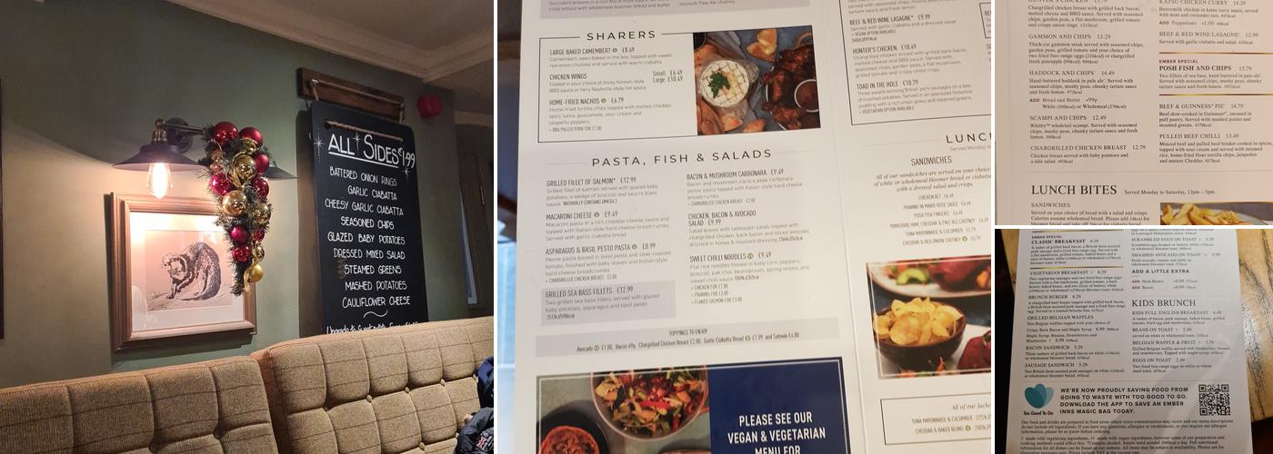 The White Lion Hotel Menu