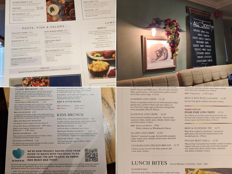 The White Lion Hotel Menu