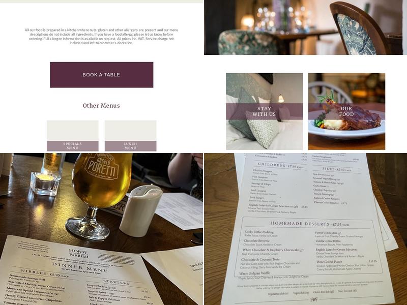 Horse & Farrier Menu