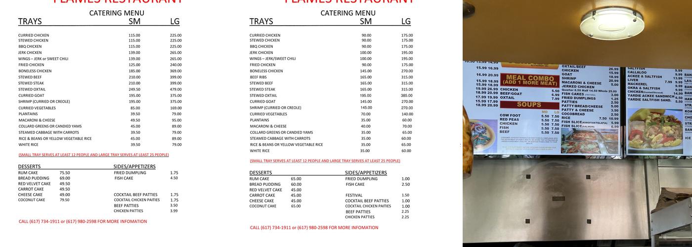Flames Menu