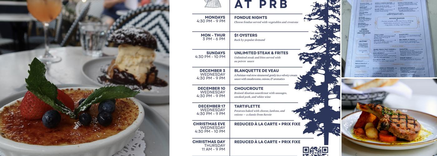 Petit Robert Bistro Menu