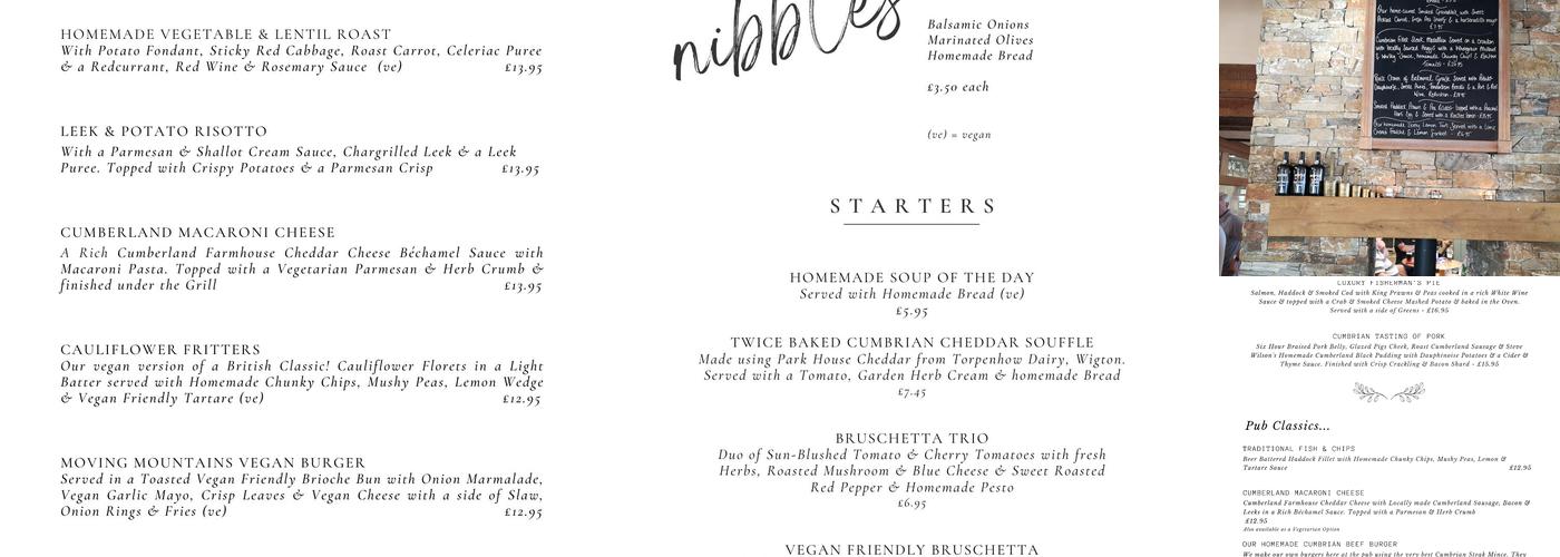 The Crown & Thistle Menu