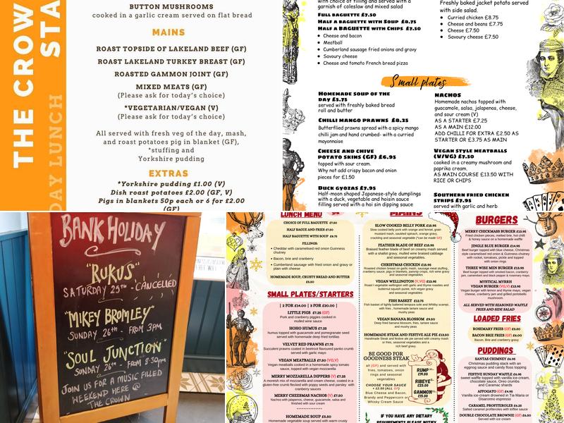 The Crown Inn Menu