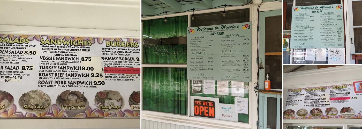 Minnie's Ohana Lim Style Menu