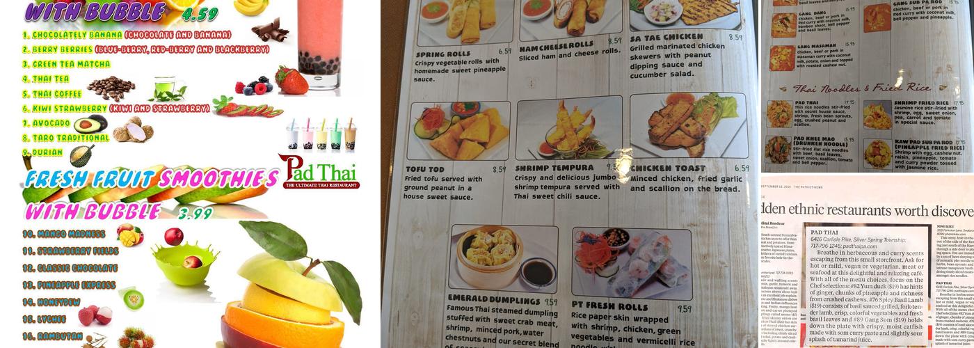 Pad Thai Restaurant Menu