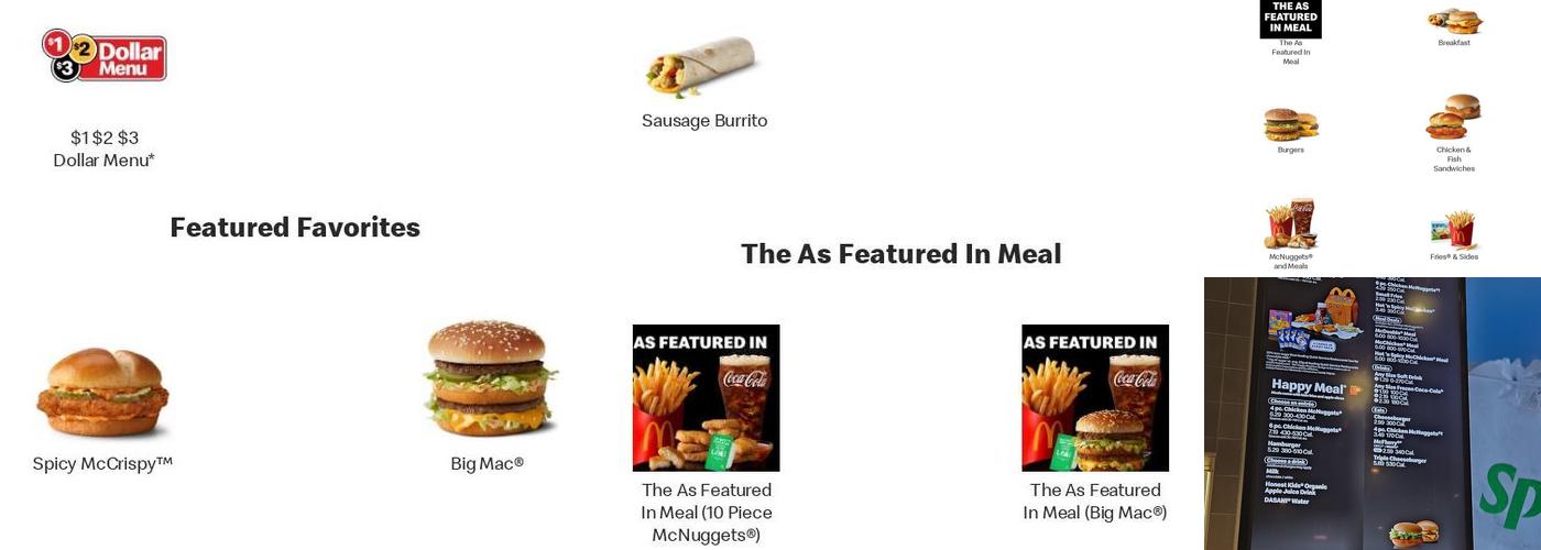 McDonald's Menu
