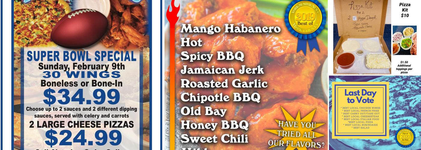 Marcello's Pizza Menu