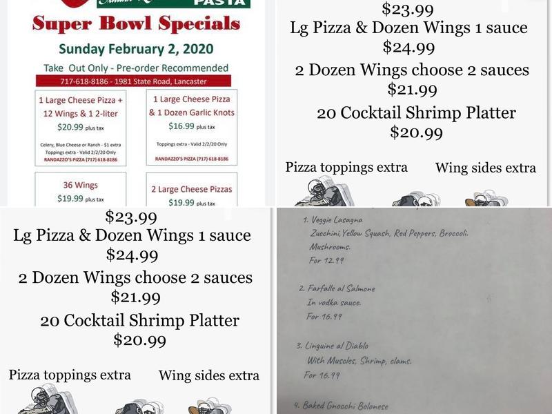 Randazzo's Menu