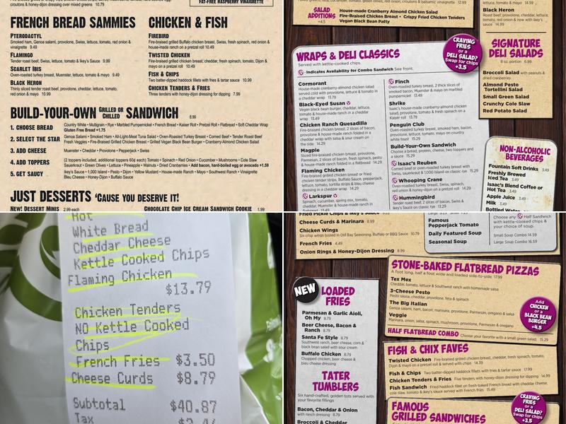 Isaac's Craft Kitchen & Brewery- Mount Joy Menu