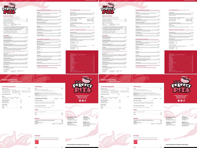 Perfect Pita Menu