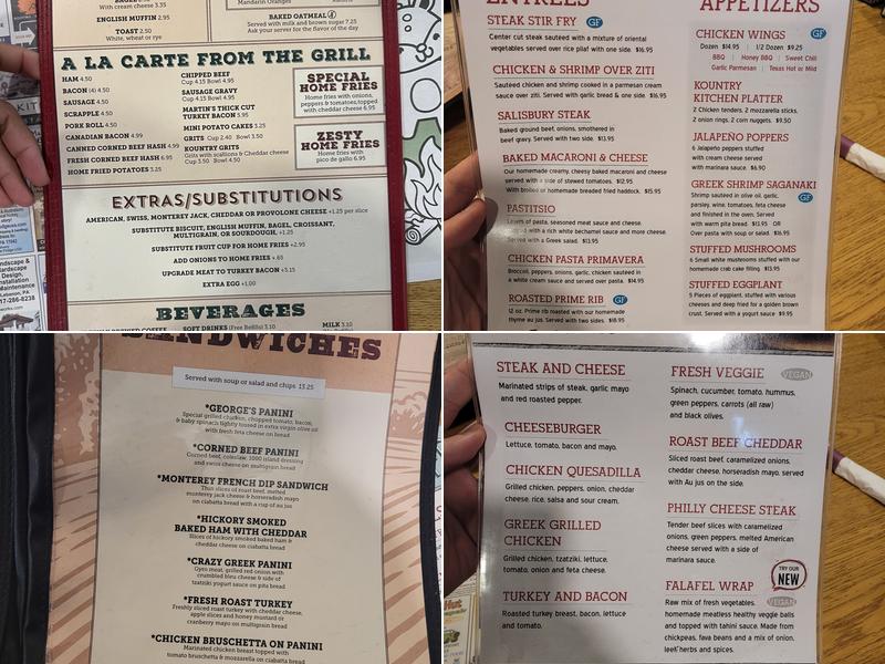 Kountry Kitchen Family Restaurant Menu