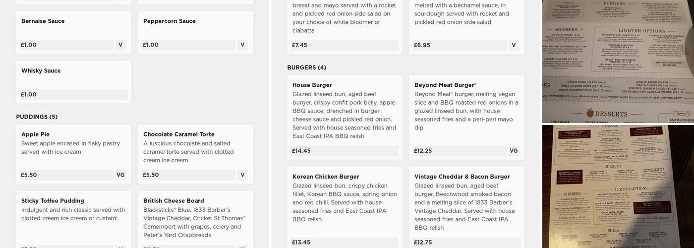 Fisherman's Tavern Menu