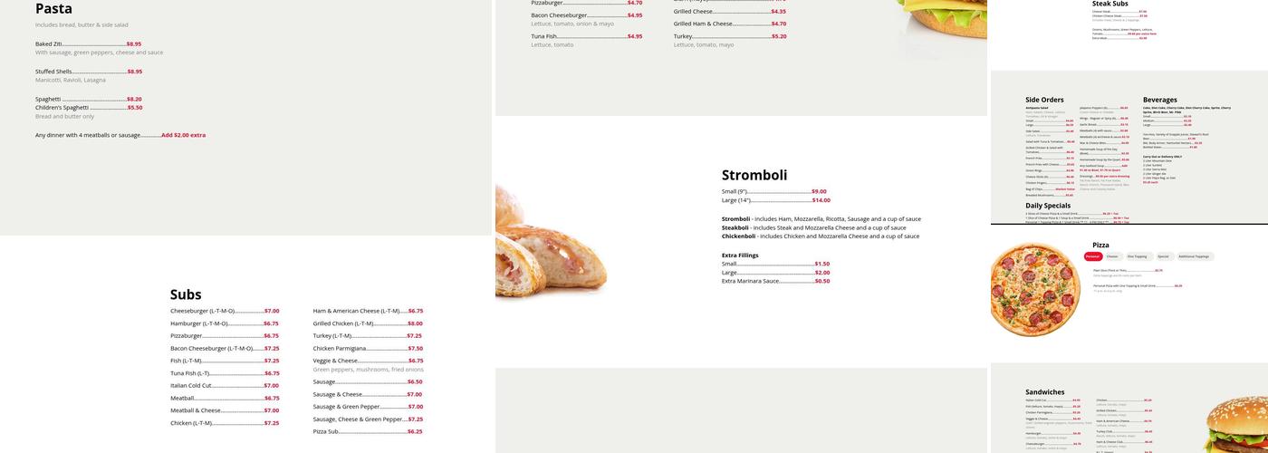 Sal's Pizza & Subs Menu