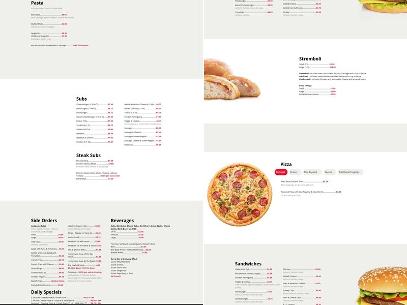 Sal's Pizza & Subs Menu
