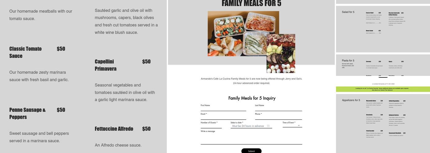 Jerry & Sal’s Pizza Menu
