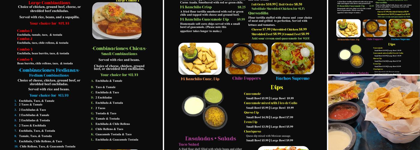 Mi Ranchito Menu