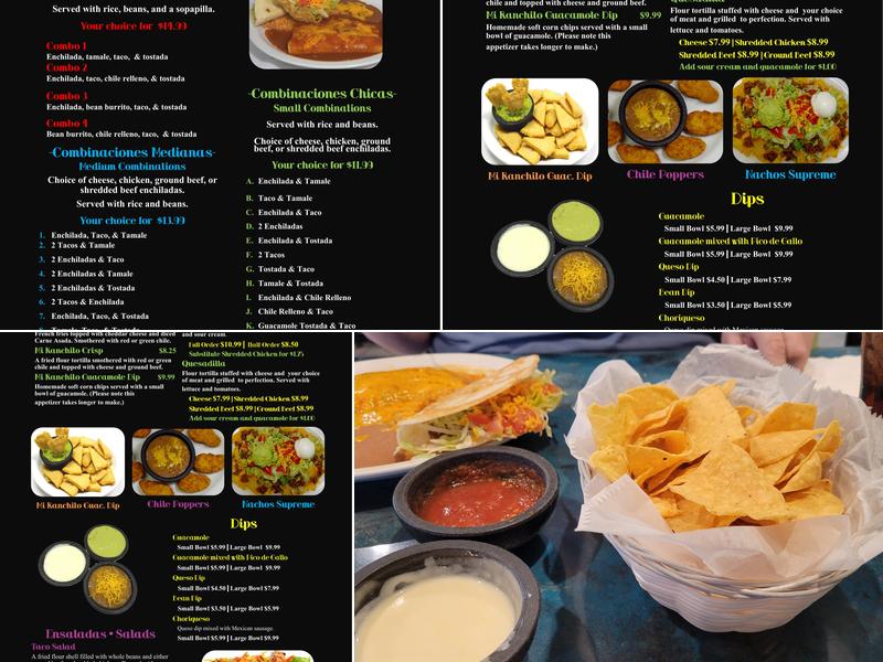 Mi Ranchito Menu