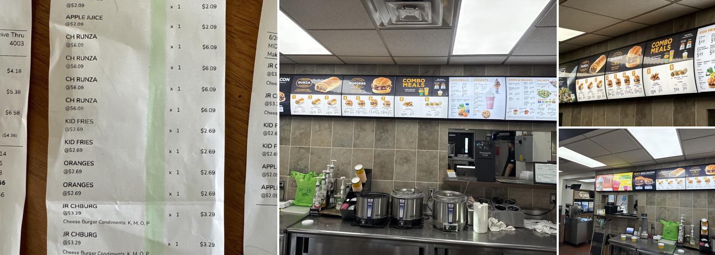 Runza Restaurant Menu