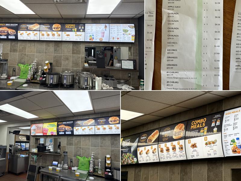 Runza Restaurant Menu