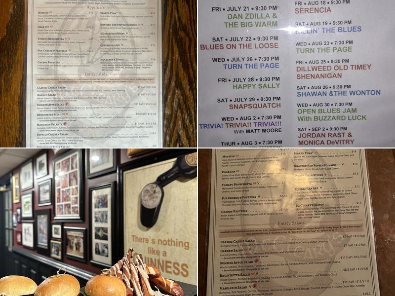 McCleary's Pub Menu