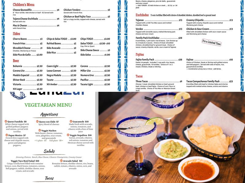 LunaZul Menu