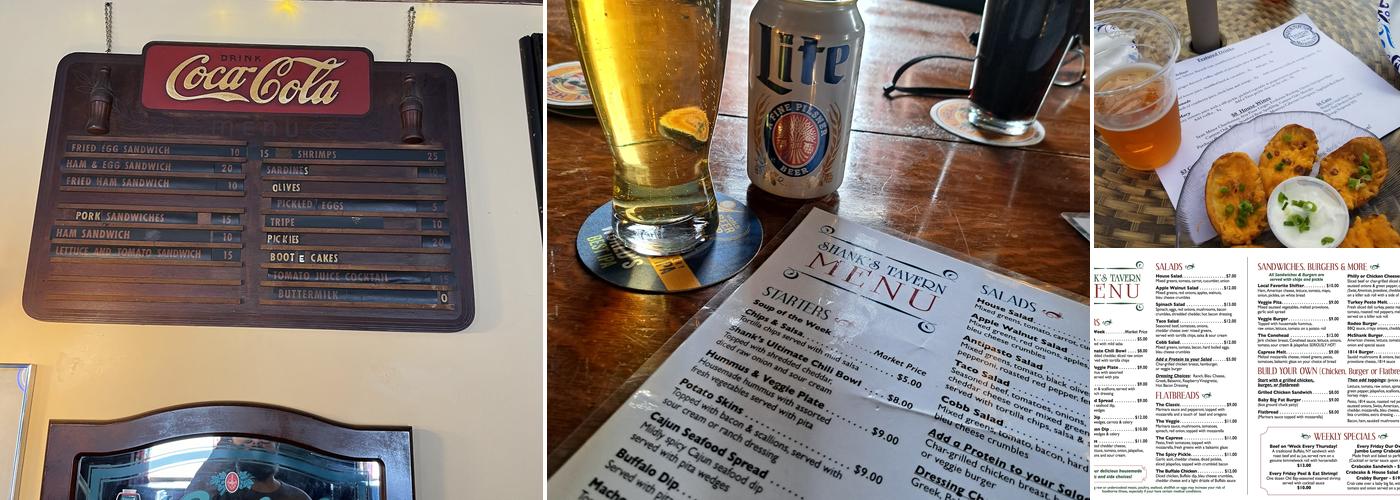 Shank's Tavern Menu