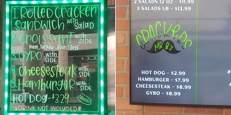 Crackers Menu