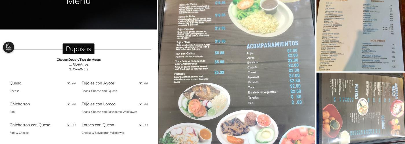 Pupuseria El Comalito Menu