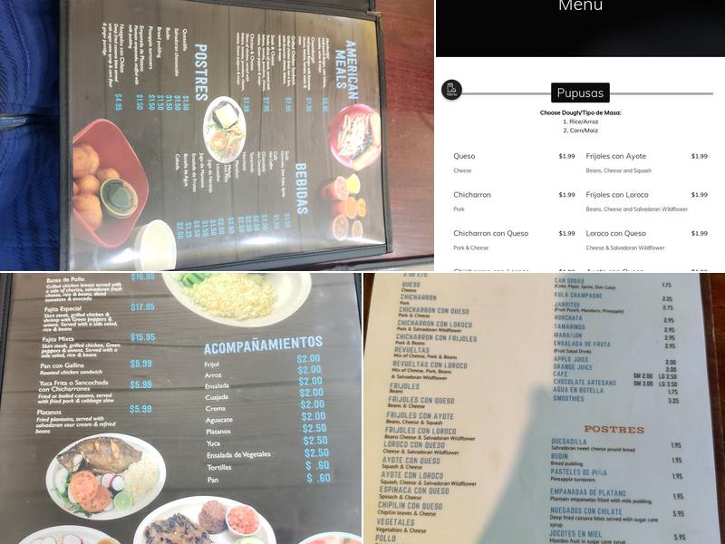 Pupuseria El Comalito Menu