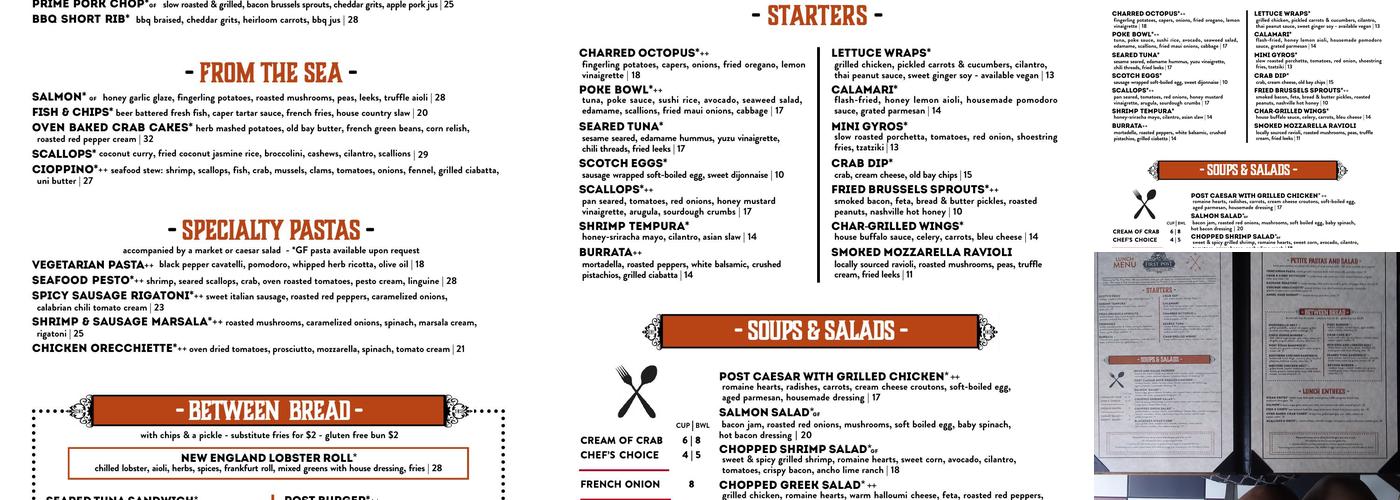 The First Post Menu