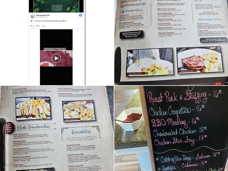 Chesapeake Grill Menu