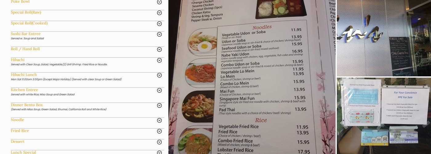 Lin's Hibachi Menu