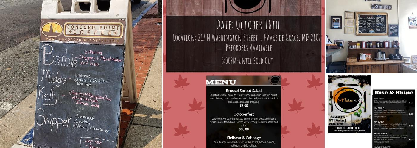 Concord Point Coffee Menu