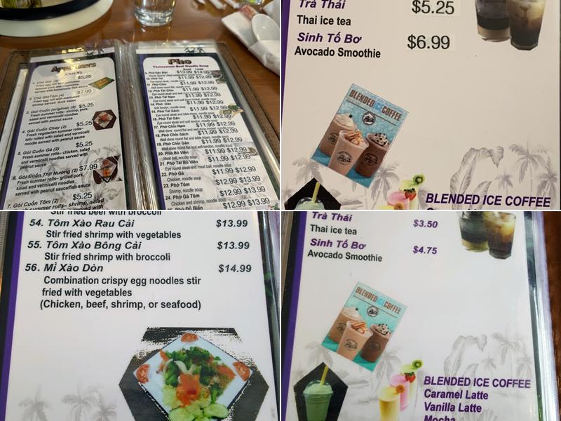 Pho Miss Saigon Menu