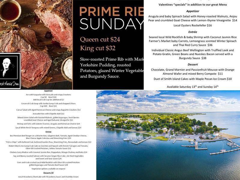 Robert Morris Inn Menu