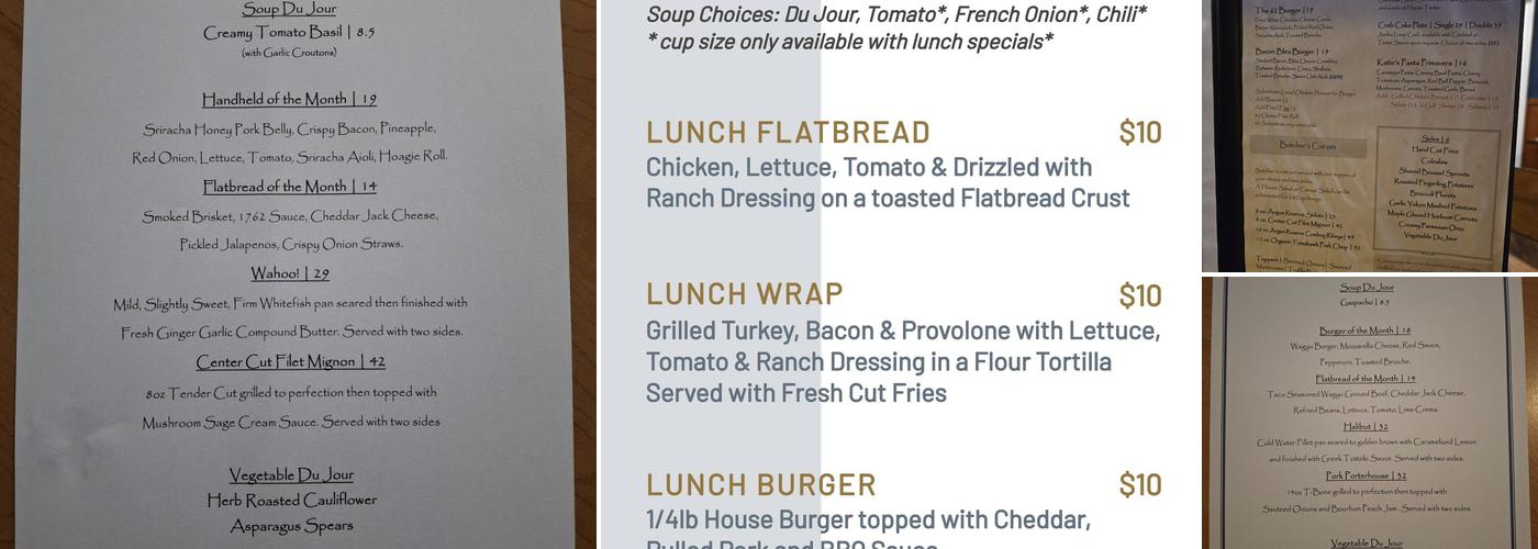 The Warwick Hotel Menu