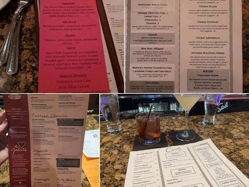 Ciro's Italian Bistro Menu