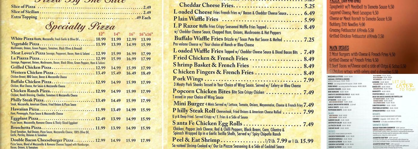 La Piazza of Lititz Menu