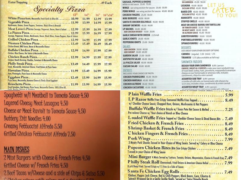 La Piazza of Lititz Menu