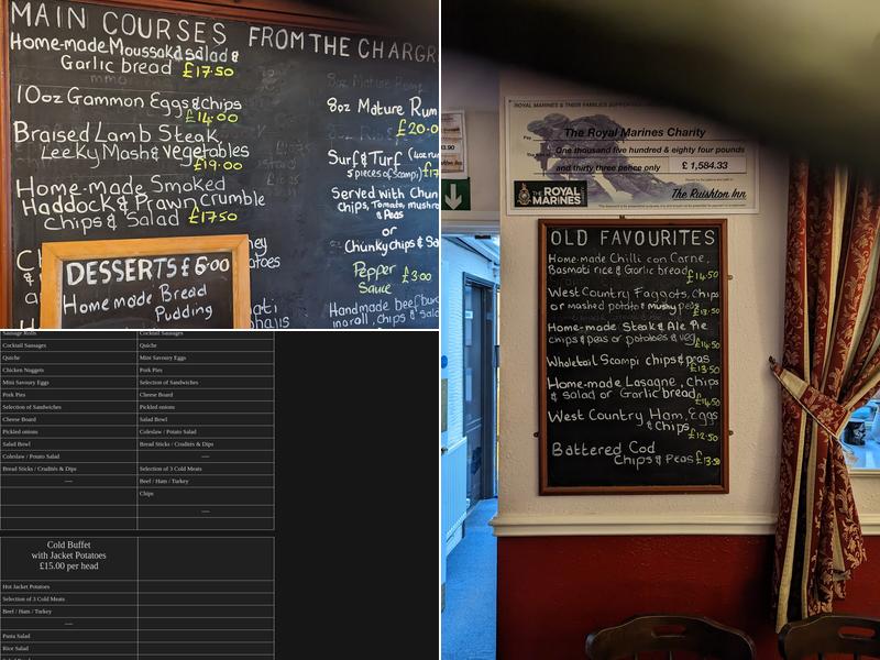 Ruishton Inn Menu