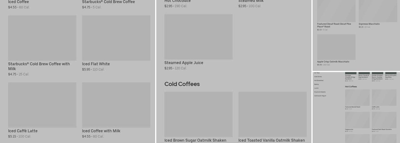 Starbucks Coffee Company Menu
