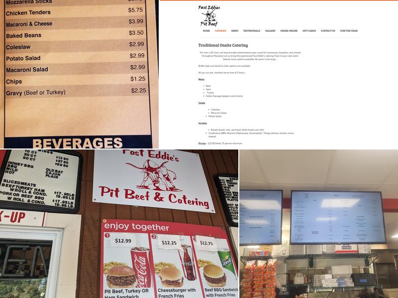 Fast Eddie's Pit Beef Menu