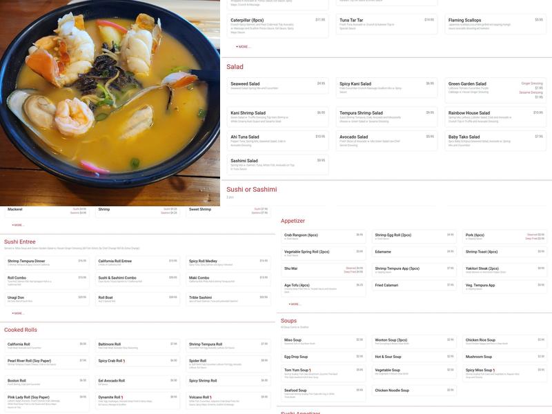 Rainbow King Menu
