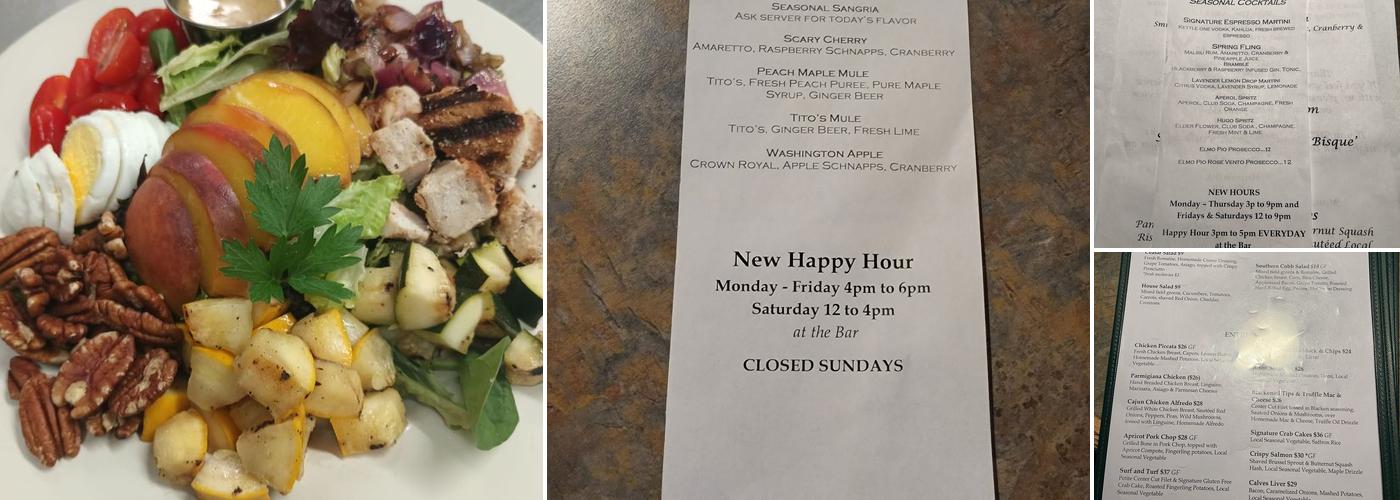 Reflections Restaurant Menu