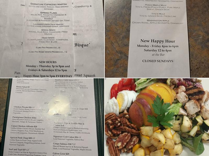 Reflections Restaurant Menu