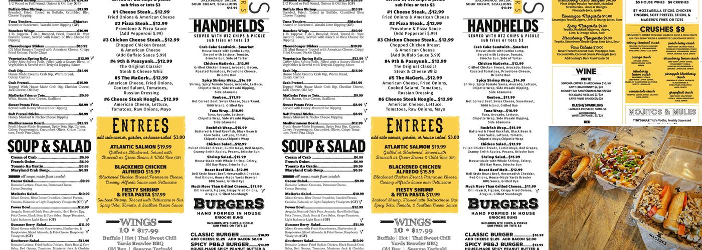 MaGerks Pub & Grill Bel Air Menu