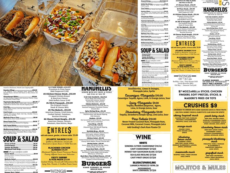 MaGerks Pub & Grill Bel Air Menu