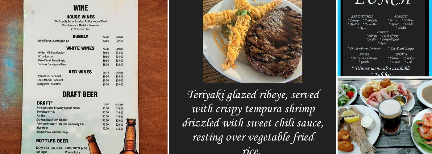 The Point Restaurant Menu