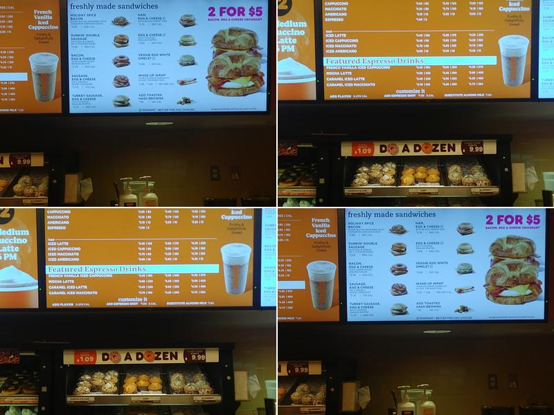 Dunkin' Menu