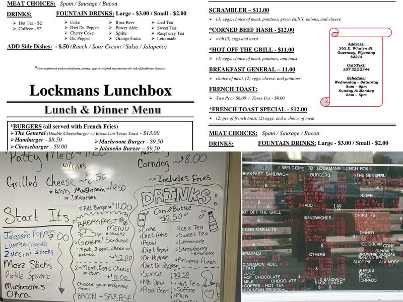 Guernsey Lockmans Lunch Box Menu